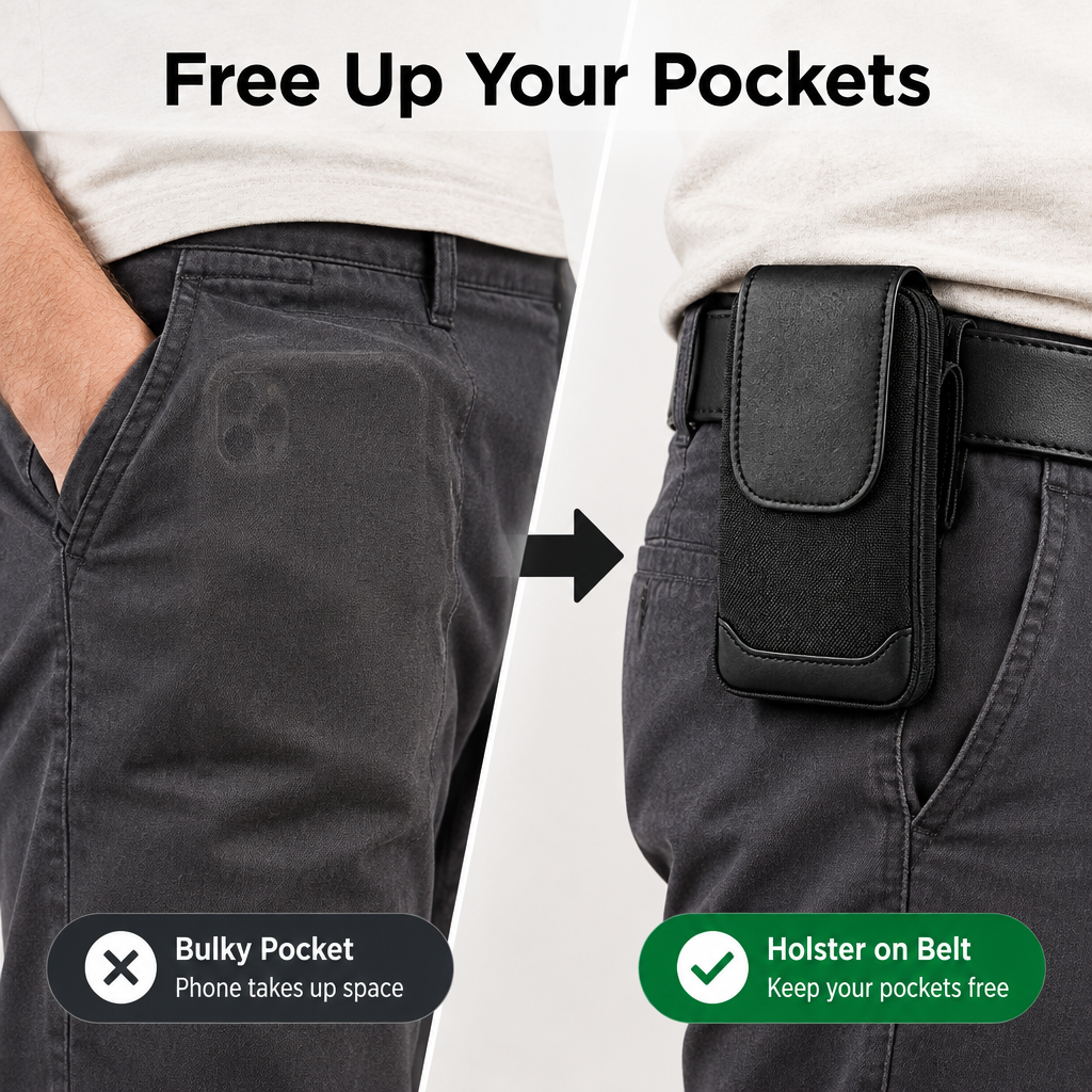 Universal Belt Phone Holster - lifestyle display