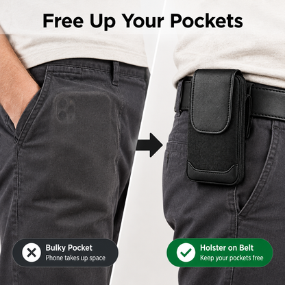 Universal Belt Phone Holster - lifestyle display