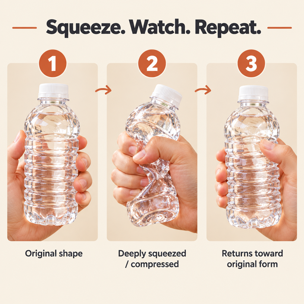 Transparent Water Bottle Squishy - squeeze and rebound