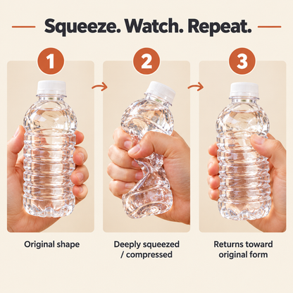 Transparent Water Bottle Squishy - squeeze and rebound