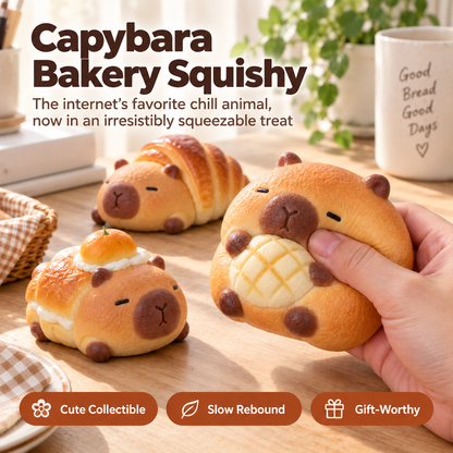 Capybara Bakery Squishy - squeeze action