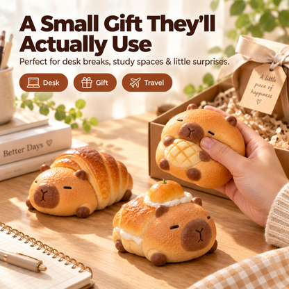 Capybara Bakery Squishy - lifestyle and gifting