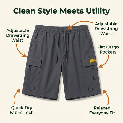 Lightweight cargo shorts feature callouts