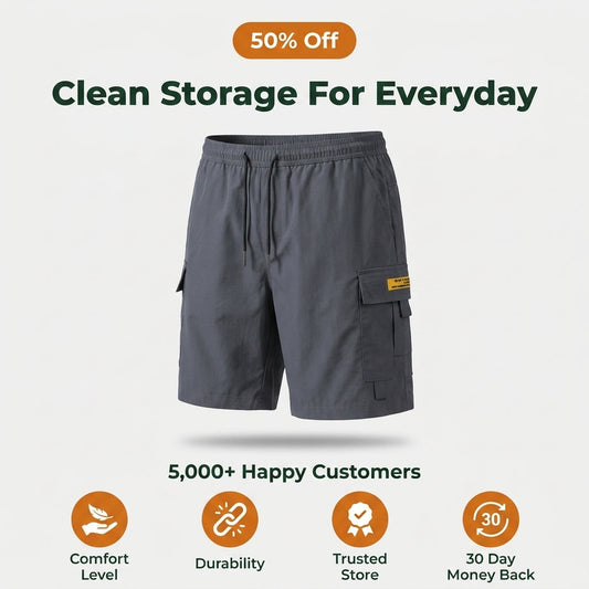 Men's lightweight cargo shorts hero image