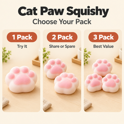 Cat Paw Squishy - 1 pack 2 pack 3 pack options