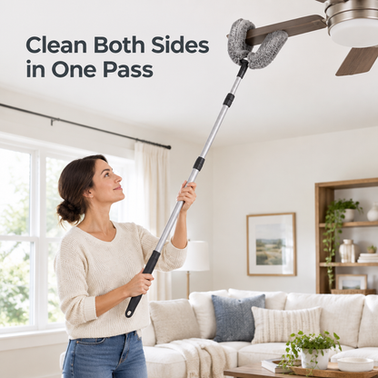 U-Shaped Ceiling Fan Cleaner with Extendable Handle - real-life hero