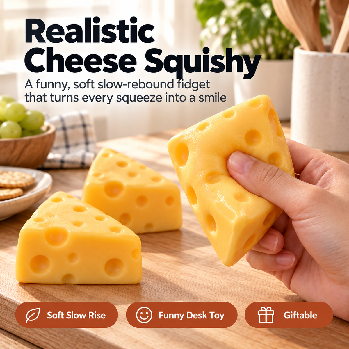 Realistic Cheese Squishy - premium featured image