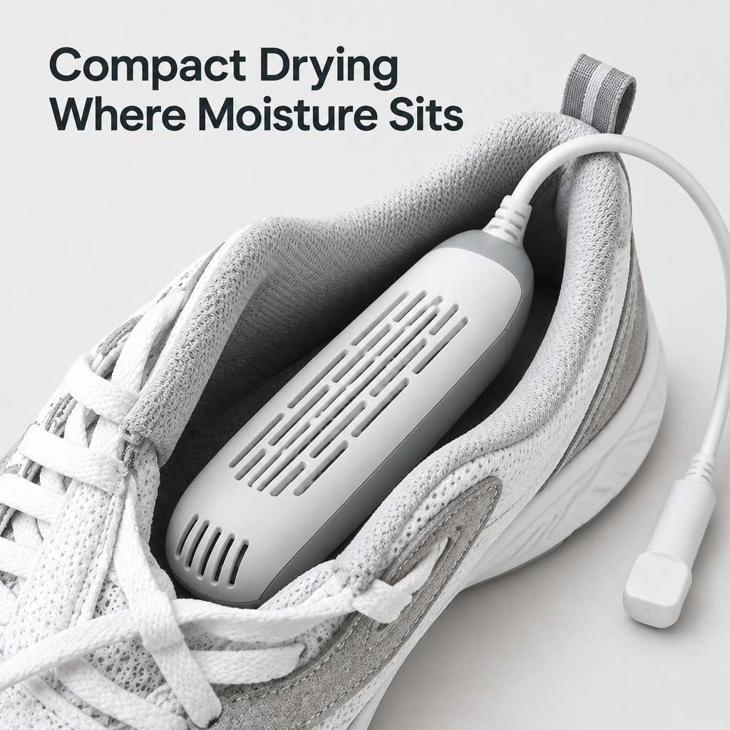 Compact Electric Shoe Dryer - feature close-up