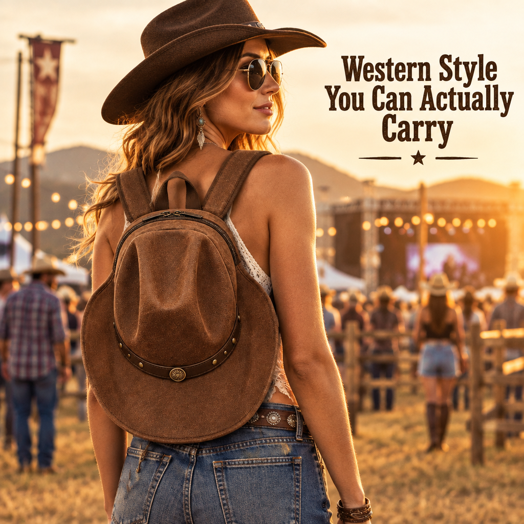 Cowboy Hat Backpack - realistic hero