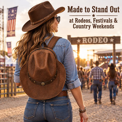 Cowboy Hat Backpack - feature detail