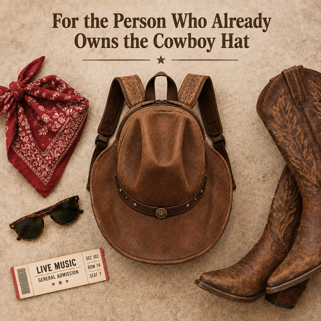 Cowboy Hat Backpack - lifestyle
