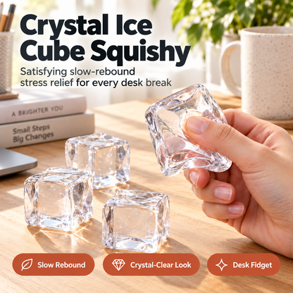 Crystal Ice Cube Squishy - squeeze action