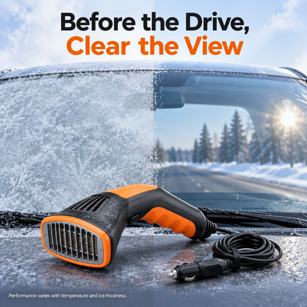 Portable Electric Windshield Deicer - mechanism detail