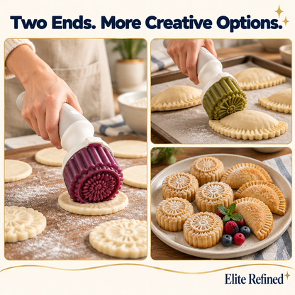 Double-Ended Pastry Mold | Decorative Baking Press - Multiple Uses