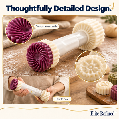 Double-Ended Pastry Mold | Decorative Baking Press - Close Up Detail
