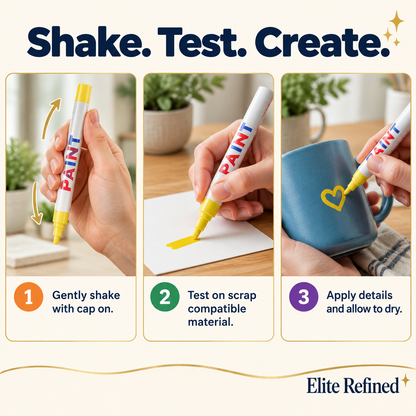 Fast-Drying Paint Marker Pen | Low-Odor Craft Marker – 3-Step Guide