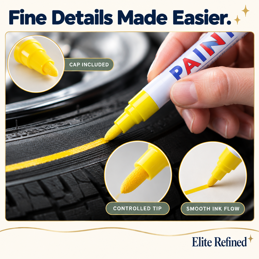 Fast-Drying Paint Marker Pen | Low-Odor Craft Marker – Close-Up Detail
