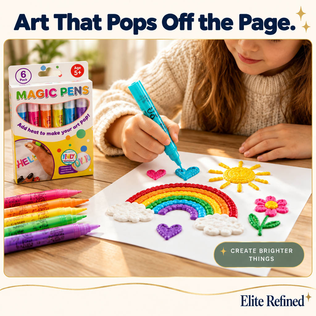 3D Puffy Paint Pens | Raised Texture Art Markers – Product Hero
