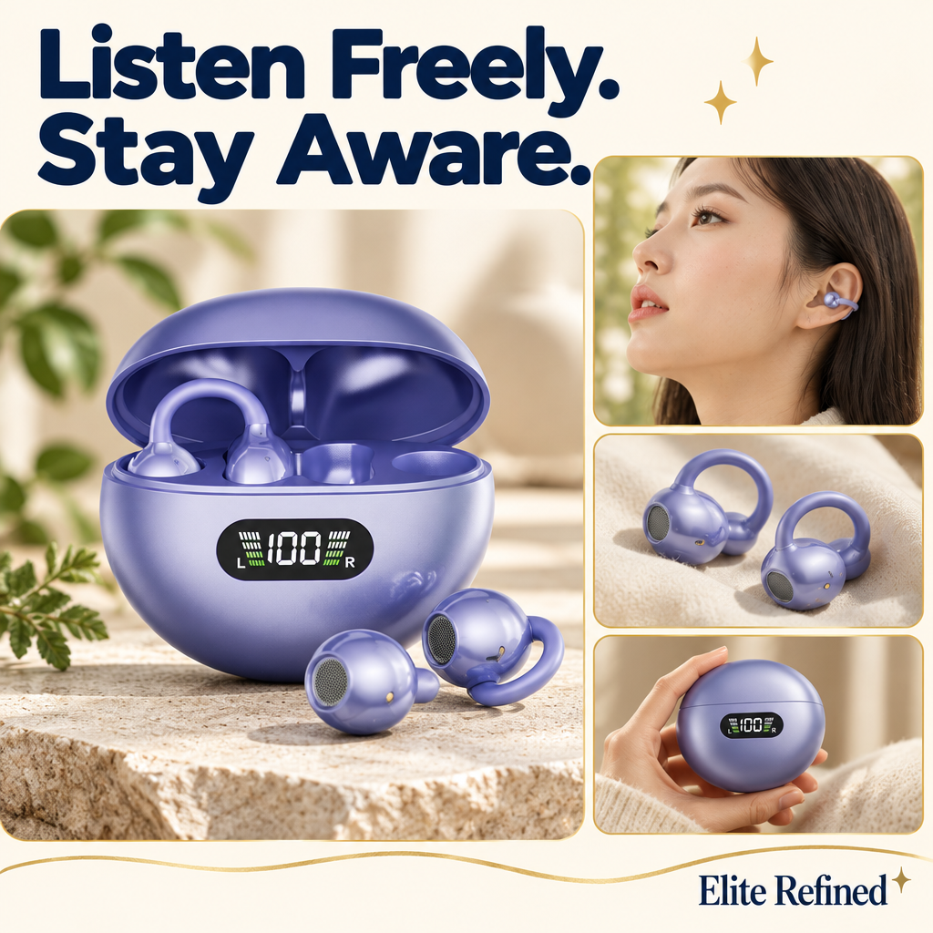 Open-Ear Clip-On Bluetooth Earbuds | Wireless Audio – Product Hero