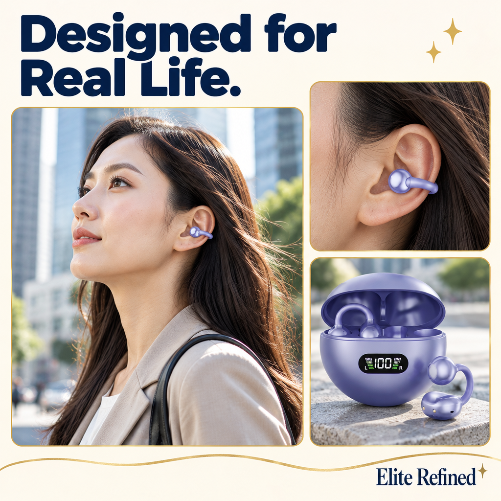 Open-Ear Clip-On Bluetooth Earbuds | Wireless Audio – Lifestyle