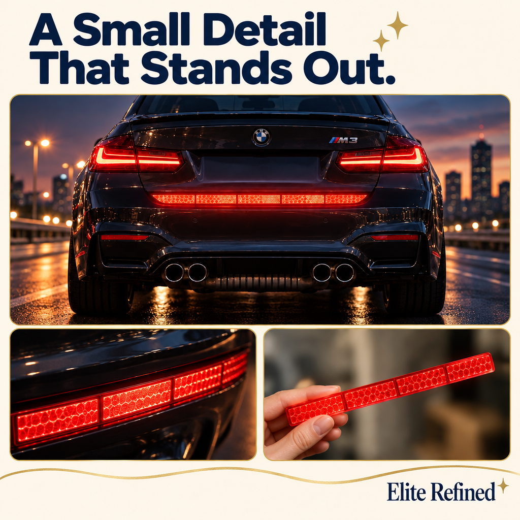 Reflective Car Sticker Strips | Rear Bumper Safety Decals – Product Hero