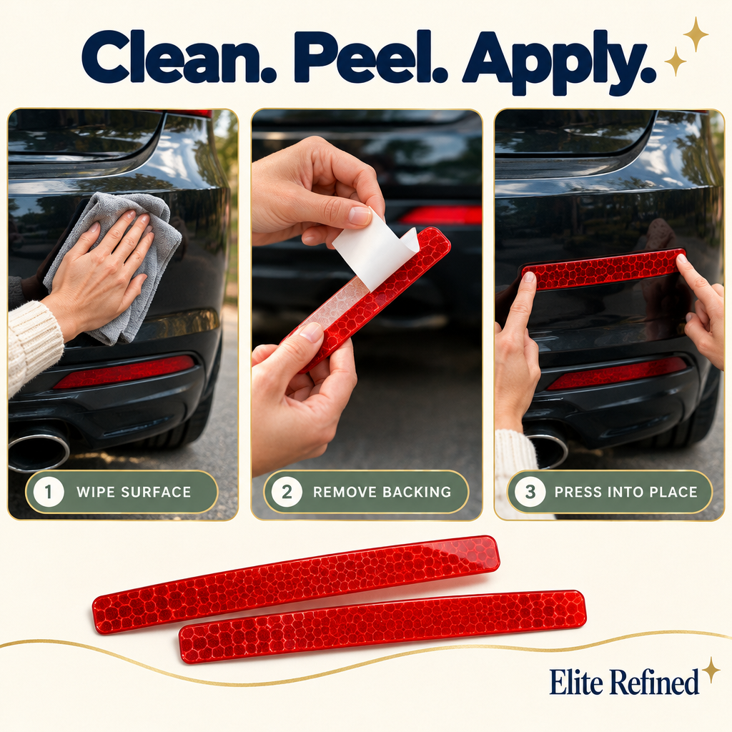 Reflective Car Sticker Strips | Rear Bumper Safety Decals – How To Use