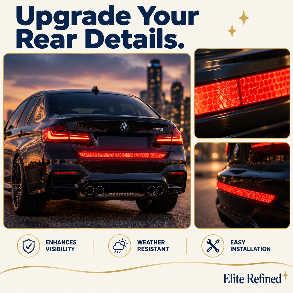 Reflective Car Sticker Strips | Rear Bumper Safety Decals – Premium Lifestyle