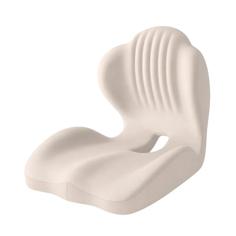 Elite Refined L-shaped memory foam seat cushion, beige view