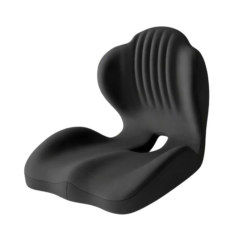 Elite Refined L-shaped memory foam seat cushion, black view