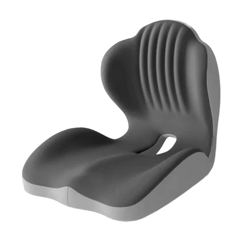 Elite Refined L-shaped memory foam seat cushion, double grey view