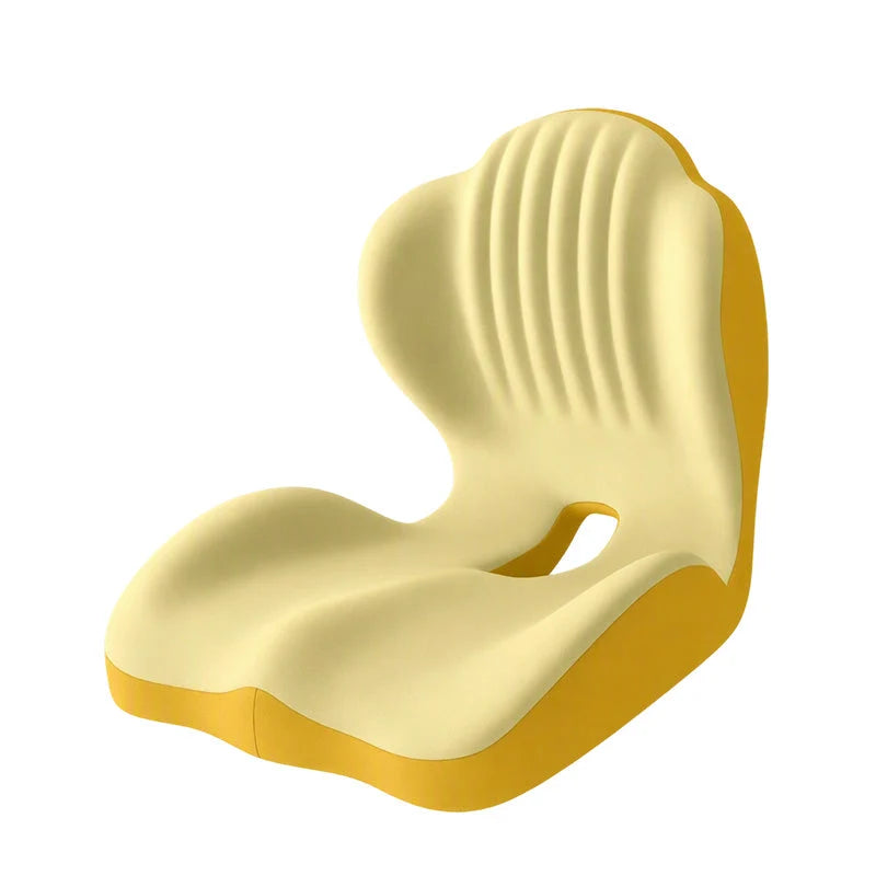 Elite Refined L-shaped memory foam seat cushion, light orange view