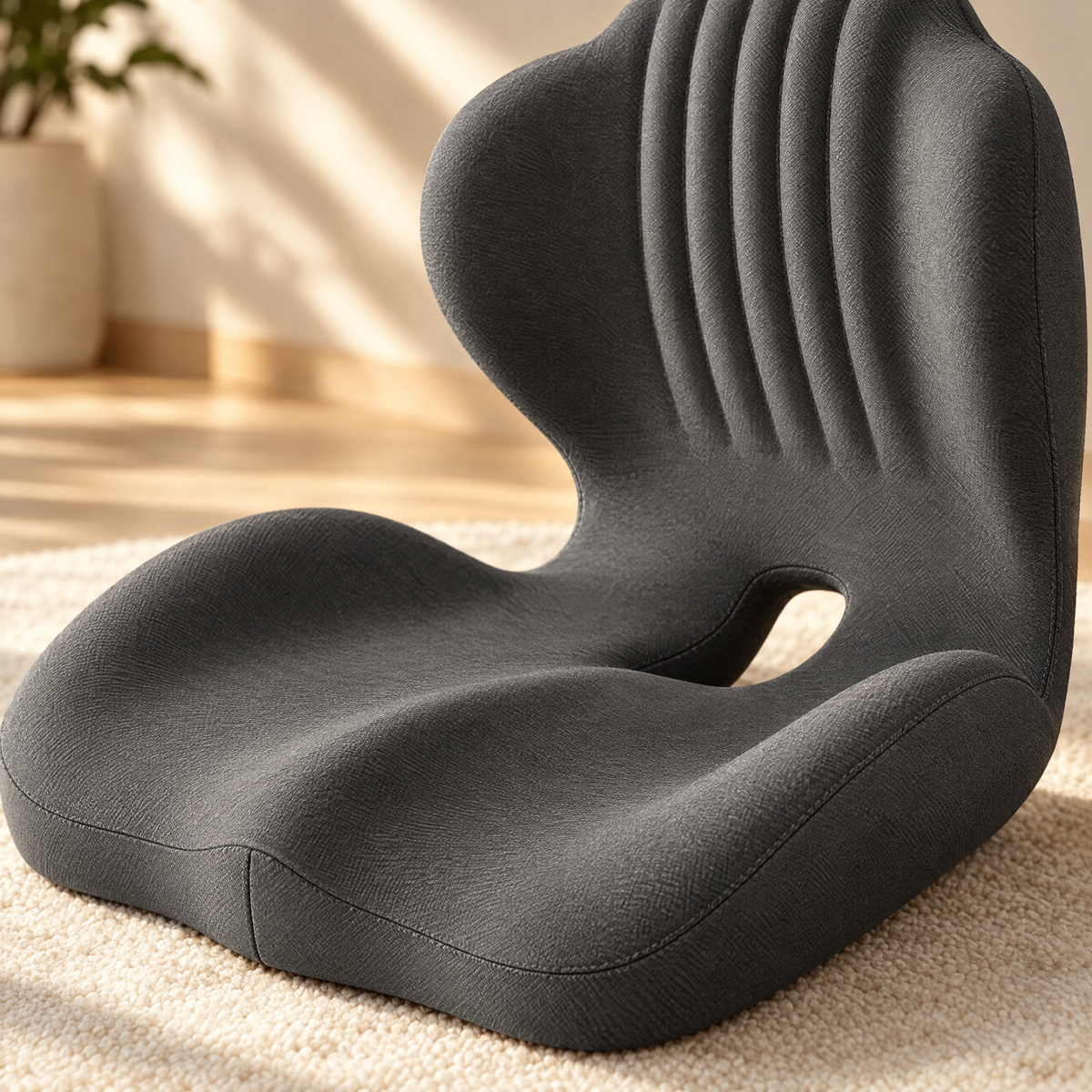 Close-up of the integrated cushion material and contour