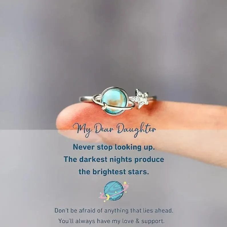 💙 My Dear Daughter Ring — A Message She’ll Carry Forever