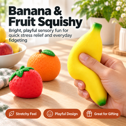 Banana & Fruit Squishy - squeeze action