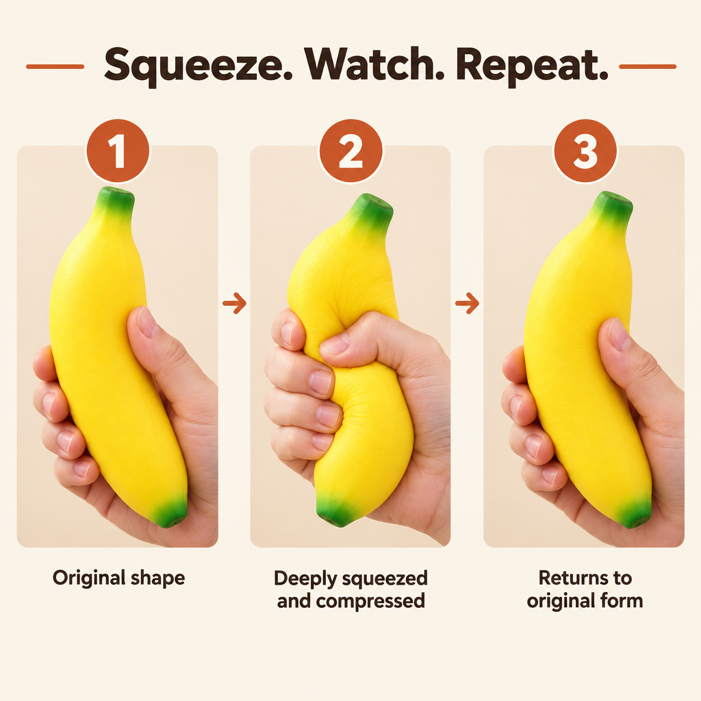 Banana & Fruit Squishy - squeeze and rebound