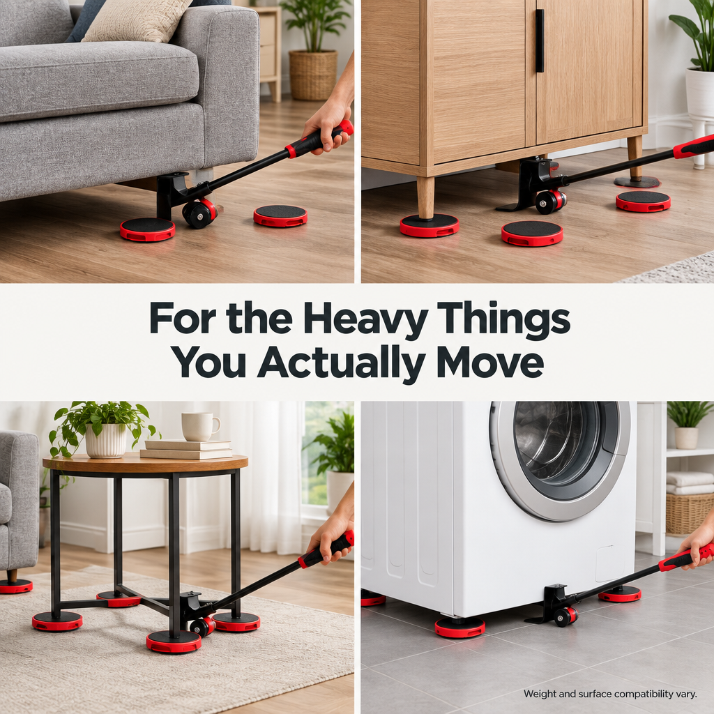 Heavy Furniture Lifter & Slider Set - use cases