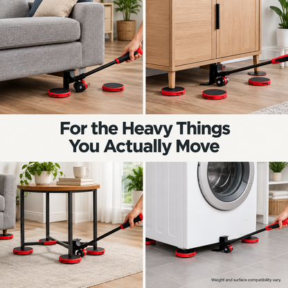 Heavy Furniture Lifter & Slider Set - use cases