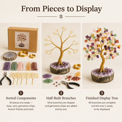 DIY Gemstone Tree Craft Kit - feature detail