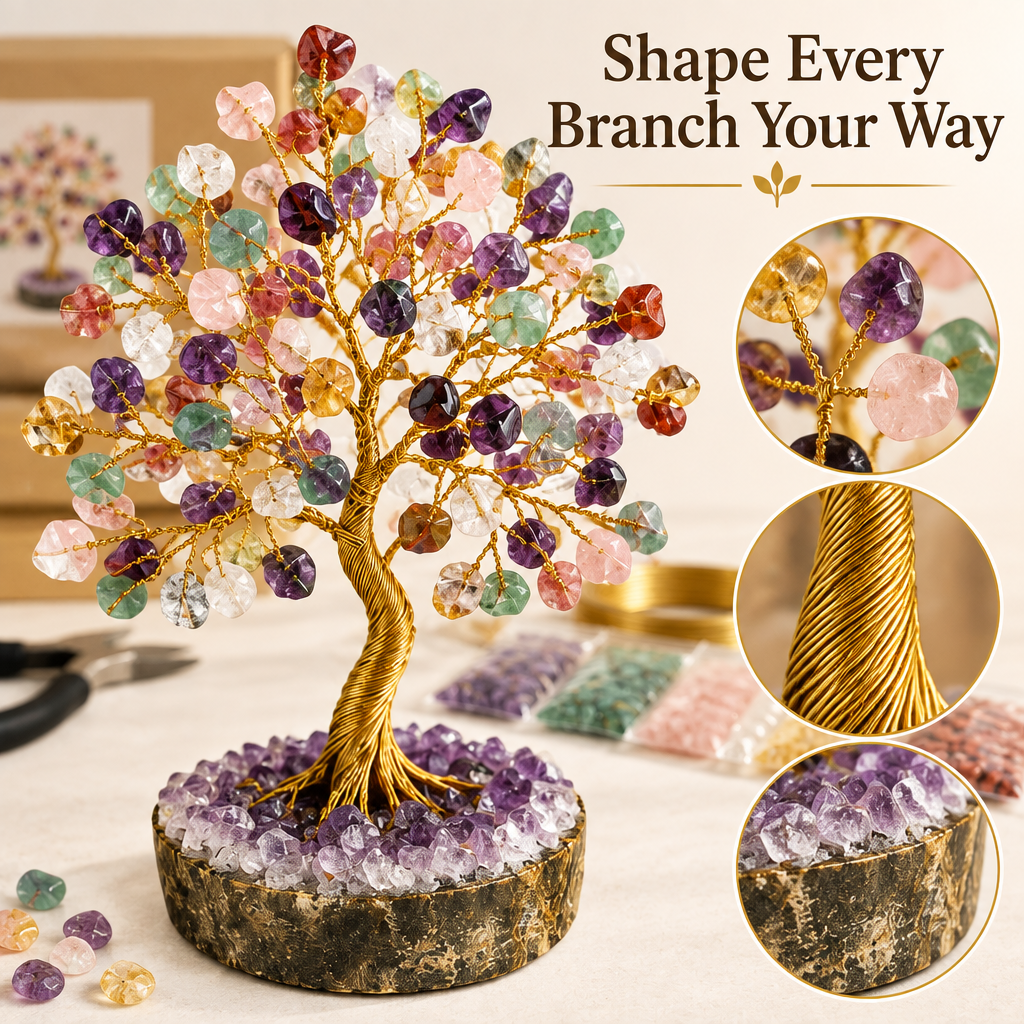 DIY Gemstone Tree Craft Kit - real use