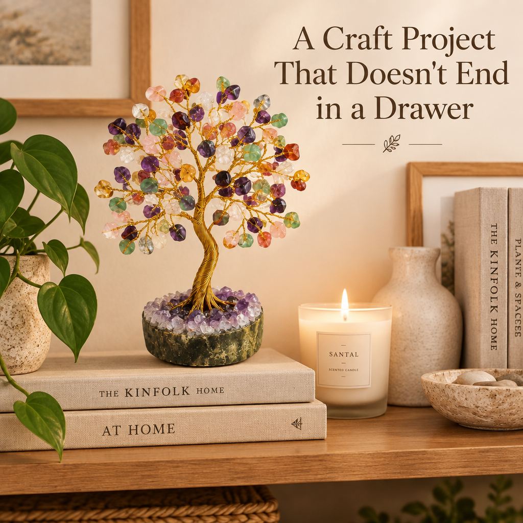 DIY Gemstone Tree Craft Kit - lifestyle display