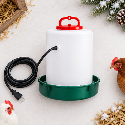 20W heated chicken waterer base flat lay