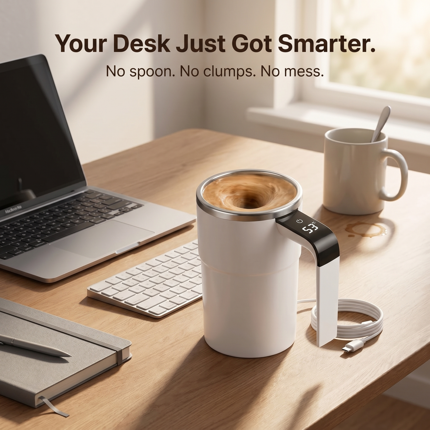 Magnetic Self-Stirring Coffee Cup