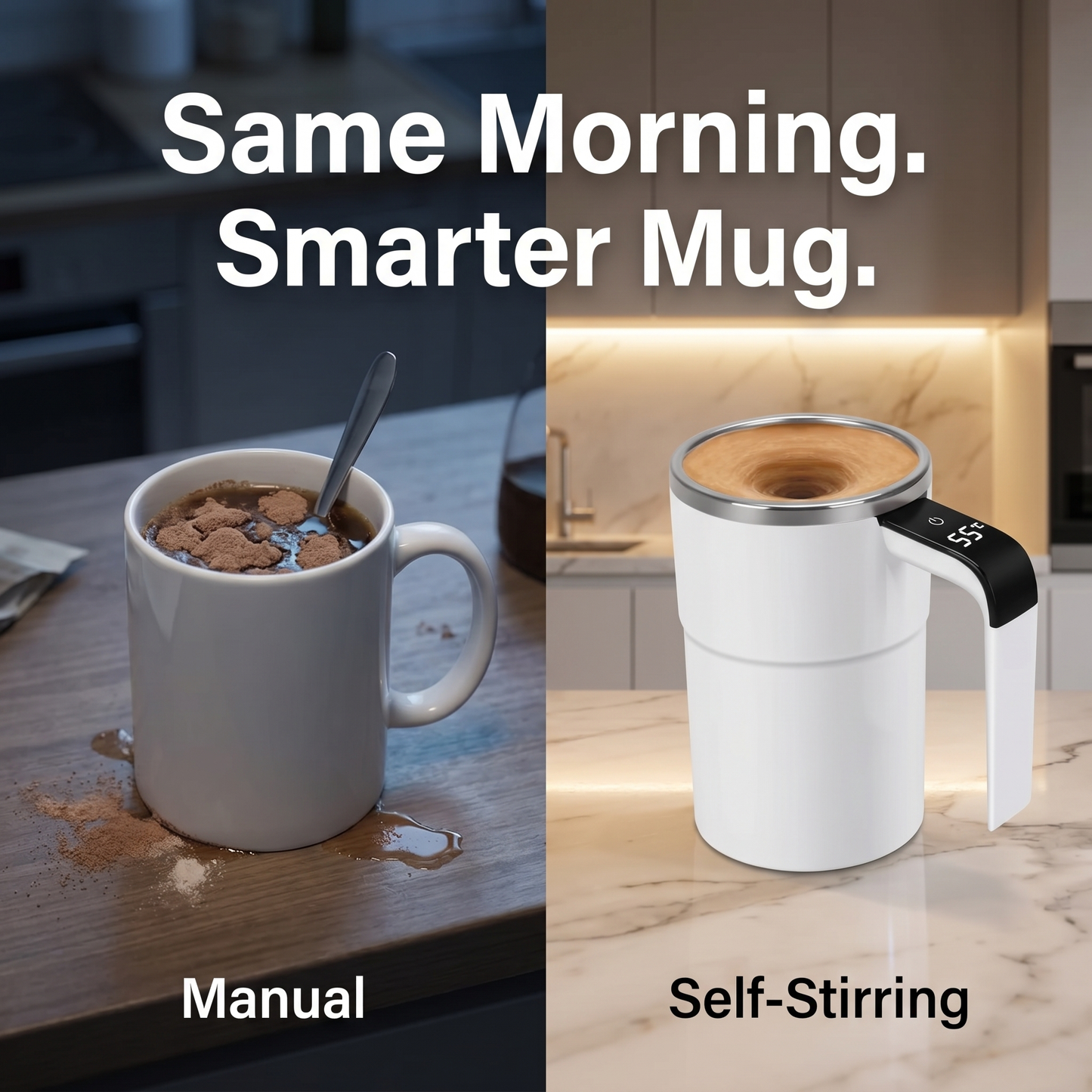 Magnetic Self-Stirring Coffee Cup
