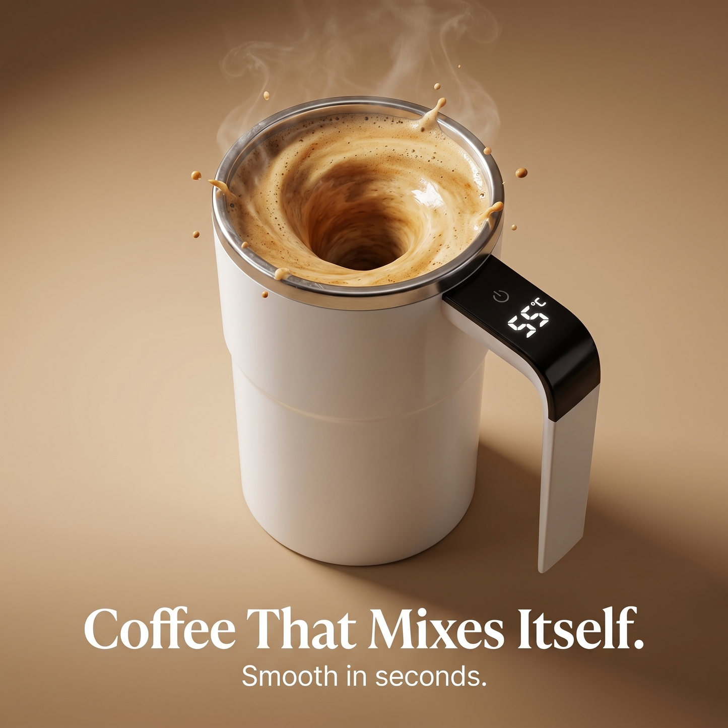 Magnetic Self-Stirring Coffee Cup