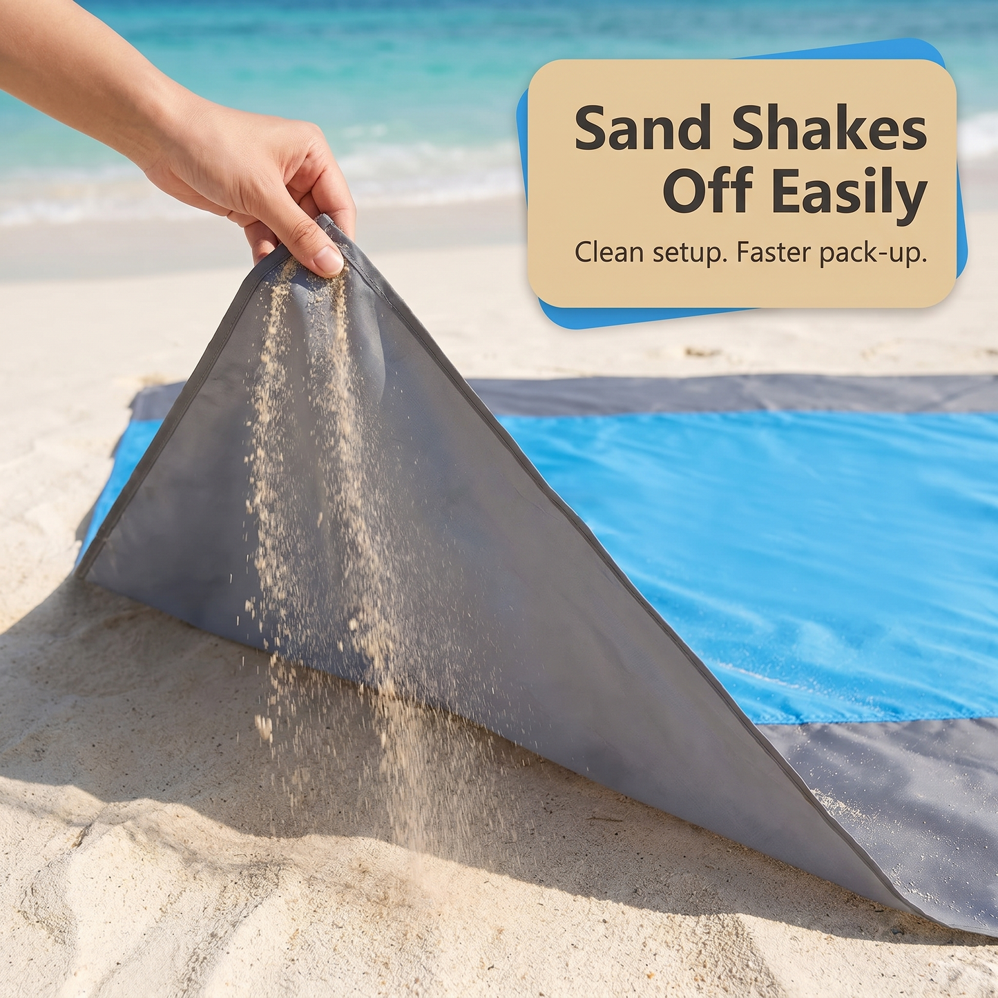 EliteBeach™ Sandproof Waterproof Beach Blanket