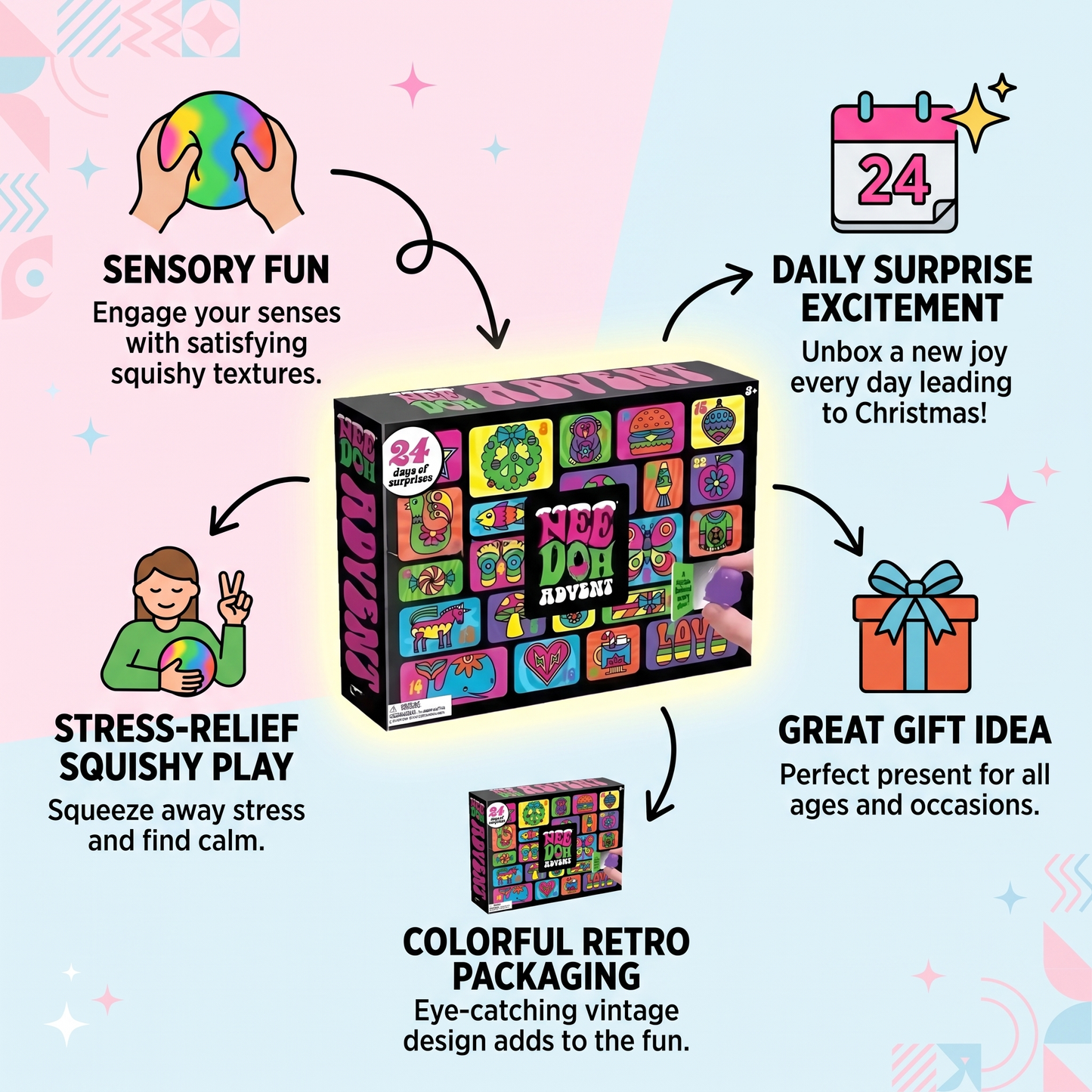 NeeDoh Advent – 24 Days of Squishy Surprises