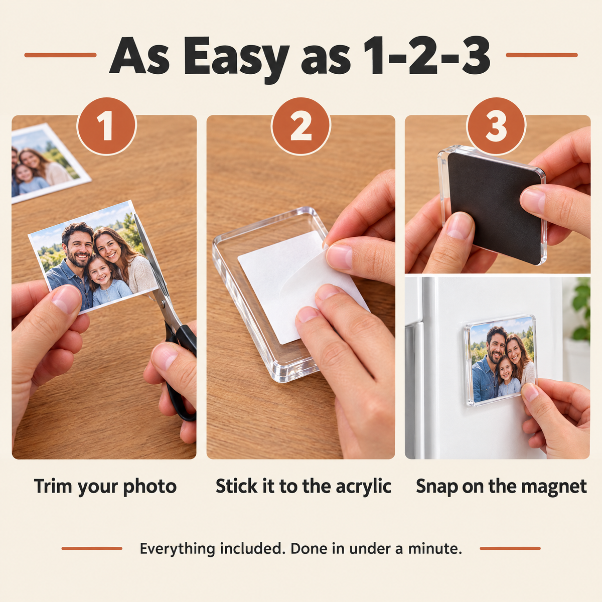 How to make a DIY photo magnet in 3 steps