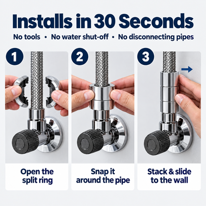 How to install the snap-on pipe cover in 3 steps, no tools
