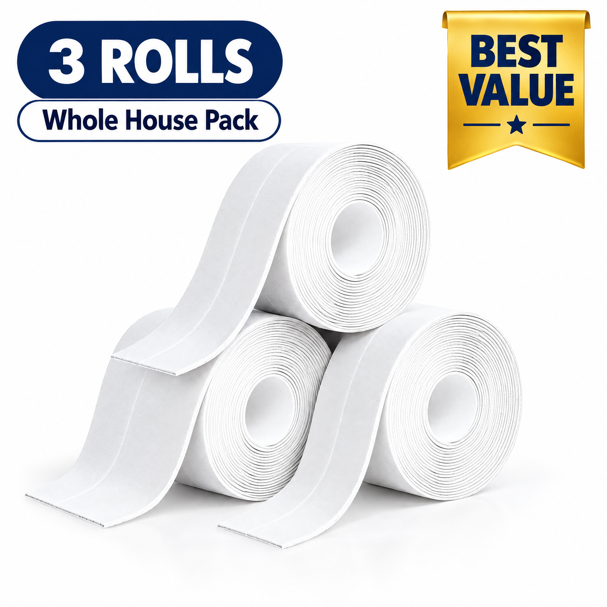 3 rolls caulk tape - Whole House Pack