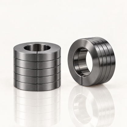 Gunmetal Gray stackable snap-on pipe cover, 5-layer split ring design